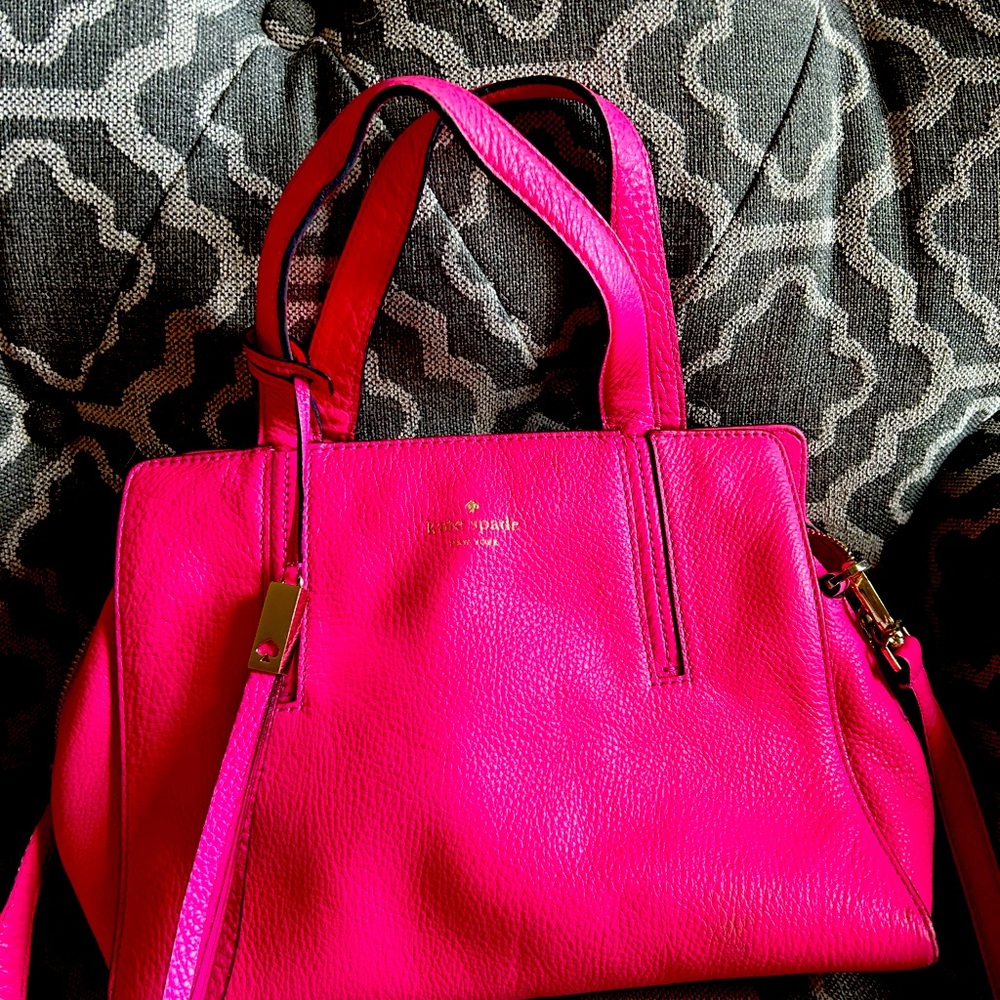 Kate Spade Fuchsia Satchel with Shoulder Strap